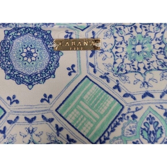 Cabana Life Geometric 3/4 Sleeve Stretch Shift Dress Size M - Picture 6 of 8